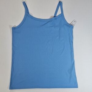 No Boundaries Tank Top Womens XXL Sky Blue Ribbed Summer Y2K Stretchy Capsule